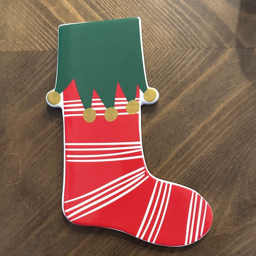 happy everything large attachment: Red and Green Christmas Stockin